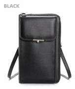 Telefon Crossbody-väska RFID Stöldskydd SVART Svart