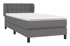 Ribbbotten med grå madrass 90x190 cm Fuktskinn