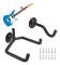 Gitarrväggfästen, 2 st Gitarrhängare Krokar, Lutande Gitarrhängare Vägg för Klassisk Gitarr, Elgitarr, Bas, Ukulele (Svart)