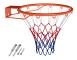 Mini Wall Basketball with Standard Polyester Net 45cm COSTWAY - Double Spring - Indoor/Outdoor - Metal Frame - Orange
