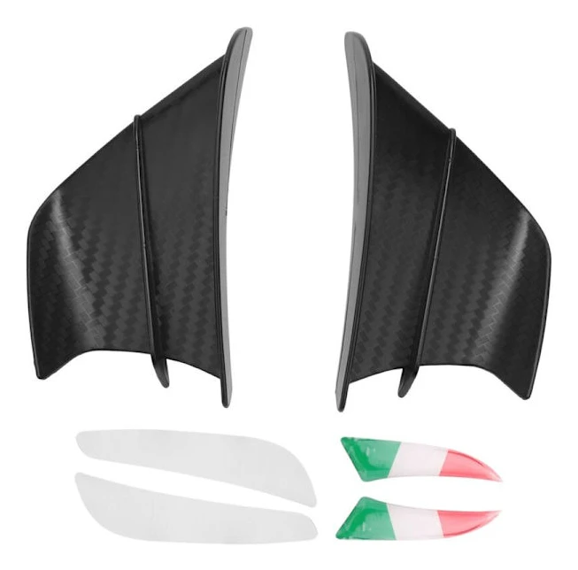Aerodynamisk vingsats Spoiler vinge vindflödesfäste för S1000RR V4 -10R R1, matt svart