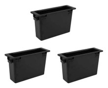 3X Bilradio Stereo Instrumentbräda Förvaringslåda 1Din Fickset för