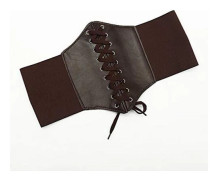 Korsett för kvinnor med snörning Sexig midjeträningsbälte korsett Steampunk underbystkorsett - storlek 85 cm Korsett elastiskt band - elastiskt midjeband - karnevalsbälte