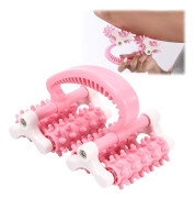 Anti-cellulit massagerulle, rosa, fasciarulle för ben, djupvävnadsfrisättning för rygg och axlar