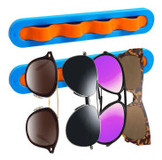 2-pack Vågformad väggmonterad solglasögonhållare, Glasögonorganisatör, förvaring av solglasögon Blue+Orange Blue+Orange