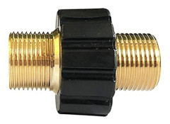 1 Snabbkopplingsslangadapter, Rengöringstillbehör, Högtrycksspruta, Högtryckstvätt, M22 x 1,5 Dubbelhuvud Kompatibel med Kärcher, Kärcher H