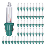 Ersättningslampor för julbelysning - Mini Glödlampor 2,5 V Mini Glaslampor med Sockel, 0,17 Ampere, 0,425 Watt Klar