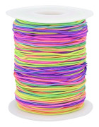 100 meter färgglad elastisk pärltråd, elastisk snöre regnbåge pärltråd, används för att göra halsband och armband, barns smyckestillverkning,