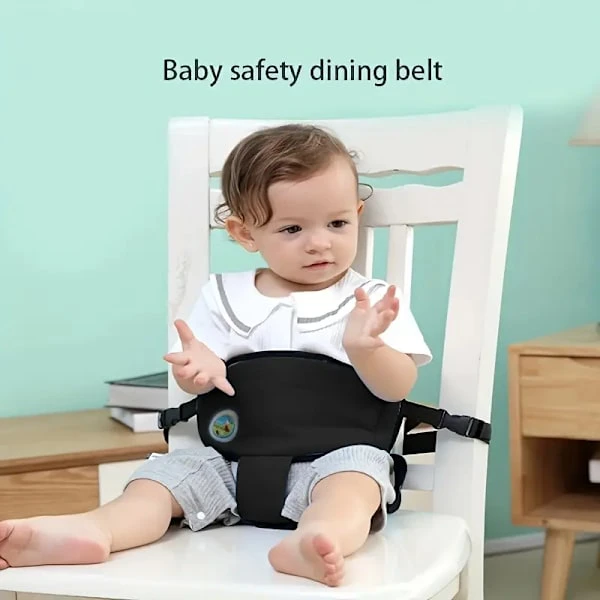 Fallsäkra babysäkerhetsbälten för barnstolar (svart).