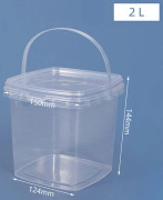 280ML/500ML/1L/2L plasthink med lock och handtag Storge Co 2000ml