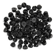 100 st gummibaksidor för nålar, fjärilslås i gummi, nål, ersättningsnål för nålar, smyckestillverkning, hattar, märken, uniform,