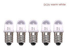 5 st E10 LED-lampa E10 DC 3V 4.5V Instrumentlampa E10 Indikatorlampa Gammaldags Ficklampa xi