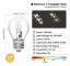 E27 Halogenlampor 28W G45 Glas Dimbar Varmvit 2700K Golfbollsformad Lampa Edison Skruv Lampa Klar Skal för Ljuskrona (6-pack)