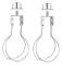 Lamphållare adapterkit - 2-pack (Silver)