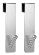 Metall Badrum Dusch Över Glasdörr Duschhanddukshållare Rostfritt Stål Borrfri Handdukshängare (2-pack)