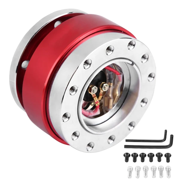 Universal Snabbkoppling för Ratthub Adapter Boss Kit för Racingbil Röd