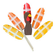 Höstdekor Thanksgiving Kalkoner Planteringspinnar Personlig inredning för julfester för hemmabruk