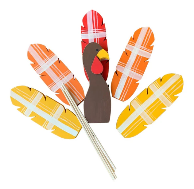 Höstdekor Thanksgiving Kalkoner Planteringspinnar Personlig inredning för julfester för hemmabruk