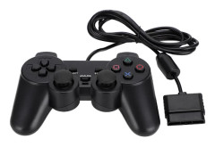 Dubbel Motor Högkänslig Trådbunden Gamepad Spelhandtag för PS2 Spelkonsol Kontroller