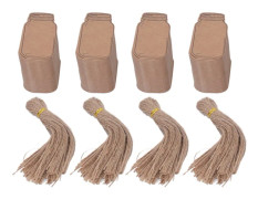 400 st 4-pack Kraftpapper Etiketter DIY Presentetiketter Hantverk Hängande Etiketter med Snöre för Bröllop Thanksgiving Jul