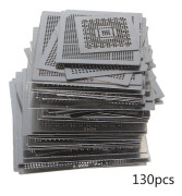130st Universal Stencils Reballing Reball Rework Nätuppvärmd set för CPU-reparationsverktyg
