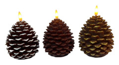 Julgranskotts LED elektroniskt ljus falskt ljus dekoration skrivbordsdekorationer simuleringsljus [Single] Brown (with remote)