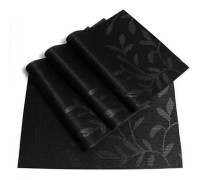 Set med 4 PVC-blommönster placemats för matbord, placemat set i kökstillbehör, dekorativ matta