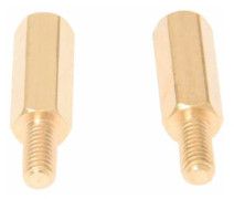 50 st mässingssexkantskruv distanshållare M3 hane x M3 hona 12 mm kroppslängd