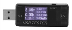 Testare Digital USB Spänning Ström Mätare Voltmeter 8 I 1 Detektor 0‑5A 0‑150W 4‑30VSvart