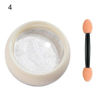2g Mirror Effect Nail Aurora Powder Persistent With Brush Solid Chrome Manicure Art Decorations Rubbing Dust For Female 4