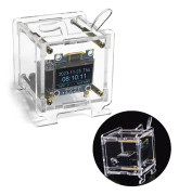 WiFi Klockmodul OLED Display DIY Tid Datum Temperatur Luftfuktighet Väderprognosindikator DC5V Klocka