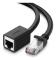 UGREEN 0.5m RJ45 Cat6 Förlängningskabel LAN Hane - Hona Svart
