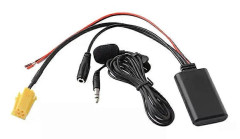 Bilradio 6Pin Mini ISO AUX IN Ersättning 35MM Ljud Bluetooth 50 Mikrofonkabel för Fiat Bravo Panda Punto