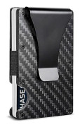 Rfid Kolfiber Män Plånböcker Märke Metall Smal Tunn Man Plånbok Pengaväskor Små Mini Aviator Magic Wallet Plånböcker Black A