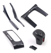 Kolfiber Bil Växelpanel Trim Växelspakspanel Auto Dekorationsskydd för Honda Civic 10. 2016-2020 Biltillbehör Bilinredning~02923