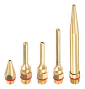 5 st Limpistol Kopparmunstycksspetsar med O-ring, Borr Långa Rör Munstycken Gänga Utbytbart Munstycksset för Varm Smältlim