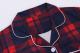 Mjukt Silke Långärmad Dam Plaid Skjorta Pyjamas Blue M