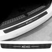 Carbon Fiber Bakre stötfångare Trunk Guard Skyddsdekaler Dekaler Filmer för Volvo Xc60 2021 2020 2019 2018 2017 2016 2015 2013 lin