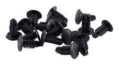16 st plastnitar klämma 4mm x 5mm x 15mm svart