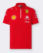 F1 Racing Team Racer Röd Tröja Formel 1 Kortärmad Zip-Up Pikétröja L