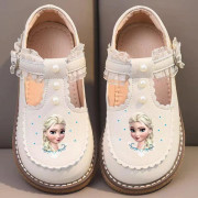 Vår Höst Girls Soft Sole Princess Shoes Halkfria Bean Shoes style 2 24#