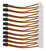 10 st Molex 4-pin till PCI-E PCI Express 6-pin strömomvandlare adapterkabel kontakt strömförsörjning C