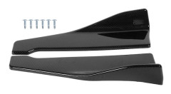 2st Universal sidokjol Rocker Splitters Lip Winglet Wing Carbon Fiber Style 18.9in Car Body Kit