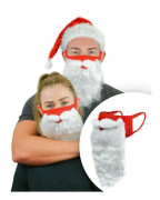 Tomtefar rollspels skägg Jul kostym mask Julfest rekvisita