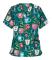 Jul Kvinnor Amning Uniform Skrubb Kortärmad T-shirt Jul Blus Tee Toppar Cup Green 2XL