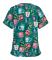 Jul Kvinnor Amning Uniform Skrubb Kortärmad T-shirt Jul Blus Tee Toppar Cup Green 2XL