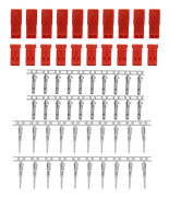 JST Female and Male Connector Battery Red Color Housing & Pin Connector Set (10 Pairs)
