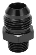 10 AN till 3/8 NPT Rak Adapter Svart Anodiserad 6061-T6 Aluminium Fluidkoppling