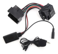 12-stifts Bluetooth 5.0 AUX-ljudadapter med mikrofon 150 cm kabel kompatibel för Opel CD30 CDC40 CD70