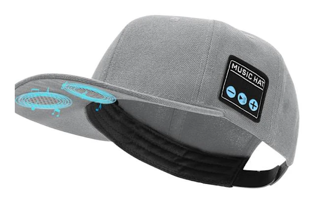 Bluetooth-högtalare med dubbla högtalare Basebollkeps, Solskydd för utomhussport (vit)
